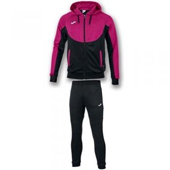 KiarenzaFD Joma Chándal con Capucha 101019 Essential Nero-Rosa Fashion Tute, 101019_105_4XS, Nero-Rosa, 4XS