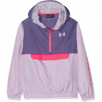 Under Armour Packable 1/2 Zip Jacket Parte Superior del Calentamiento, Niñas, púrpura, YXS