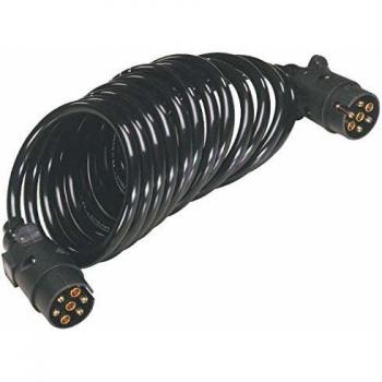 Extensión Espiral de 3,5 Metros con Conectores de 12V y 7 Pines de PVC