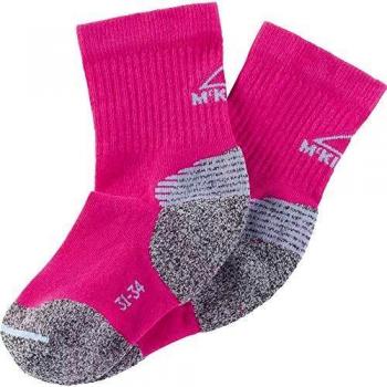 Calcetines de Senderismo Reforzados para Niños Hikory II McKinley, Algodón y Poliamida, Rosa/Azul, Talla 31-34