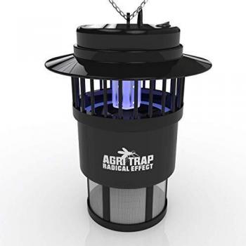 AGRITRAP Saturno Lámpara Antimosquitos Eléctrico Exterior 2000m2 - Polillas, Avispas, Insectos - Hogar, Oficina, Jardín Lámpara Eléctrica Exterior