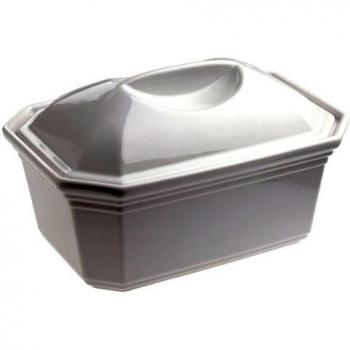 Terrina Rectangular de Porcelana Blanca con Tapa de 600g - 17 x 12 x 10 cm