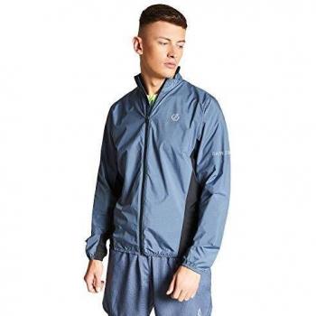 Dare2b Ablaze - Chaqueta Cortavientos, Tejido Ligero, Impermeable Y Resistente Al Viento, Con Detalles Reflectantes Windshell, Hombre, Meteor/Black, XXXL