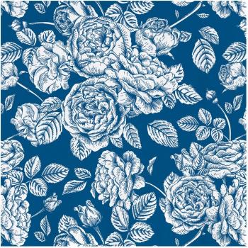 Servilletas de papel decoradas con diseño Royal - Color Azul - 33 x 33 cm - 20 unidades
