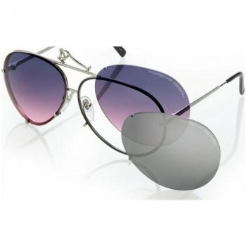Porsche Design P8478 M Men's Black Sunglasses 66mm Titanium