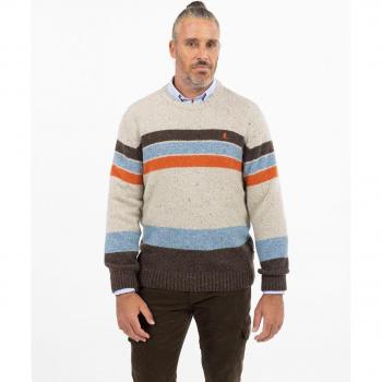 Jersey De Punto Grueso Nevada Estampado De Rayas Multicolor