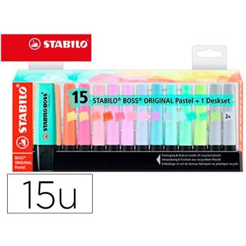 Set de Marcadores Fluorescentes Stabilo Boss Multicolor (15 Unidades)