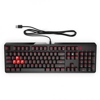 HP OMEN Encoder Mechanical Gaming Keyboard with Cherry MX Red Switches, USB, US International QWERTY Layout, Black