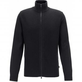BOSS Bizzo - Chaqueta de Punto para Hombre Negro