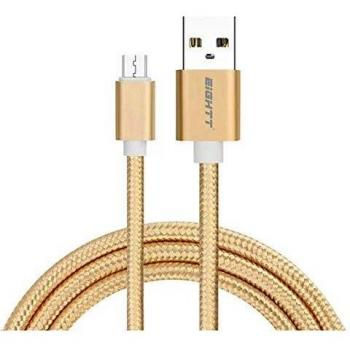 EIGHTT CABLE USB A MICRO USB 1M TRENZADO NYLON ORO