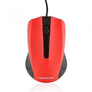 Ratón Óptico Inalámbrico Modecom MC-M9 Negro-Rojo, Ambidextro, USB, 1000 dpi