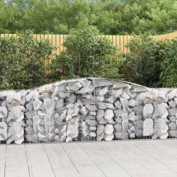 Arco Gabion Cestas de Gaviones 10 piezas 400x50x80/100 cm Hierro Galvanizado