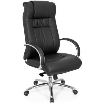 hjh OFFICE 724000 Silla giratoria XXL G 600 Piel sintética Negro, Silla de Oficina, Respaldo Alto, hasta 150kg, Robusto