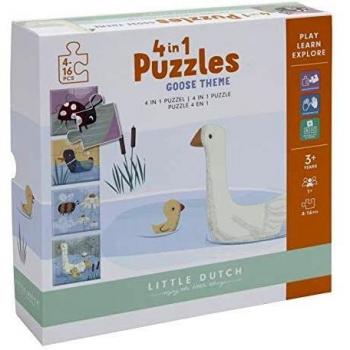4 in 1 puzzel Little Goose - Little Dutch