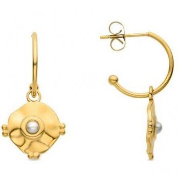 Pendientes Luxenter Madreperla Blanca Oro Amarillo 18K - Oriel