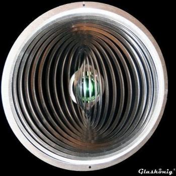 Acero inoxidable de viento círculo de diámetro 19 cm con bola de cristal