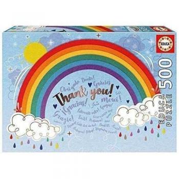 Educa- Puzzle 500 Rainbow Gracias 18893, Multicolor