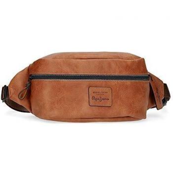 Pepe Jeans Vegan Riñonera Marrón 28x13x,8 cms Piel sintética