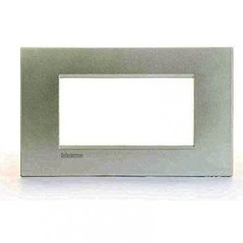 Placa Bticino Living Light Air 4 Módulos Blanco Perla LNC4804PR