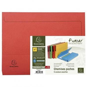 Exacompta 46970E - Lote de 10 Bolsas Forever® 290, Colores Surtidos