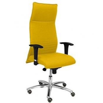 Sillón de Oficina Albacete XL Bali Amarillo con Espuma Viscoelástica, Soporta hasta 160kg, Piqueras y Crespo