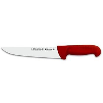 3 Claveles Cuchillo Carnicero Proflex, Acero Inoxidable, Rojo, 24 cm-9.5