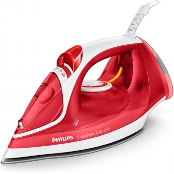 Philips EasySpeed Advanced GC2672/40 Plancha de Vapor, 2300 W, 35 g/min de Vapor Continuo, Depósito de Agua de 300 ml, Suela Cerámica, Color Rojo