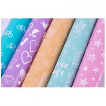 Expositor Apli Papel de Regalo Nordik Fun, 55 Rollos, 0.70x2m, 5 Diseños Surtidos