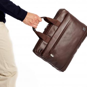 Knomo 45-201-BRNFoster Briefcase for 14-Inch Laptop - Brown