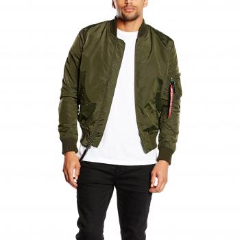 Alpha Industries MA-1 TT Aviator Bomber Jacket - Dark Green, XL