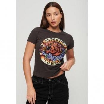 Superdry Camiseta De Manga Corta Tattoo Rhinestone Fitted
