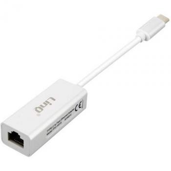 Adaptador Ethernet a USB-C LinQ - Conexión Rápida y Diseño Compacto - Blanco