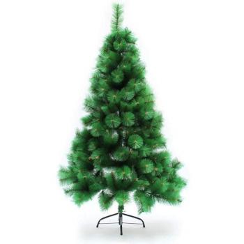 Árbol de Navidad Artificial Acebo con Agujas de Pino y Soporte Metálico, Ideal para Decoración Interior y Exterior (150-210 cm)