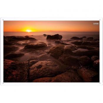 Metal cartel Cartel de chapa Hojalata sesión Beach Seaside Tin Sign Sunset Over The Rocky Shore 27179 Retro Vintage Pared Decoración by hamgaacaan
