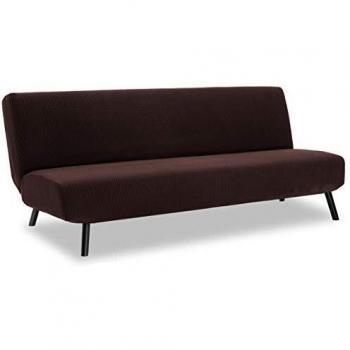 TIANSHU Funda elástica para sofá Cama sin reposabrazos,Tejido Jacquard de poliéster y Extensible Fundas de Clic clac 3 Plazas