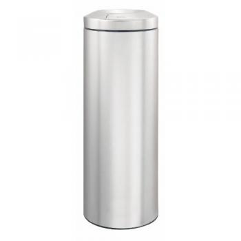Brabantia Slimline - Papelera ignífuga, 20 l, acero mate, homologada por TÜV