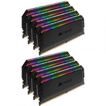 Corsair Dominator Platinum RGB Kit de Memoria 64 GB DDR4 3200 MHz C16, con Iluminación LED RGB, 8 x 8 GB, Negro