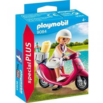 PLAYMOBIL Especiales Plus- Bricks Mujer con Scooter, Color Blanco, única