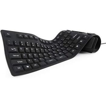 Gembird KB-109F-B, USB+PS/2, QWERTY, 1.5 m, 495 x 12 x 138 mm, 300 g, CE