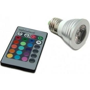 Bombilla LED E27 3W con Mando