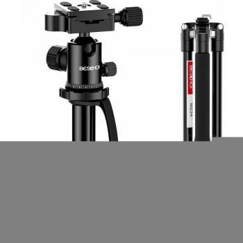 Beschoi Trípode Cámara Reflex para Fotografía de Aluminio con 360° Rótula de Bola Panorámica, 1/4 Placa Rápida Liberación y Bolsa de Transporte para DSLR Canon Nikon Sony Cámara