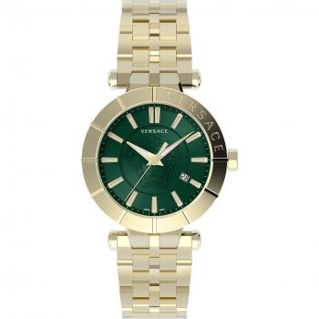 Versace V-Race 43 Restyling Leather Watch, Yellow, Male, Size: ONE SIZE
