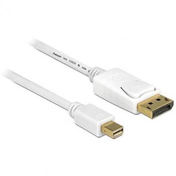 Cable Mini DisplayPort 1.2 a DisplayPort 0,5 m 4K Blanco