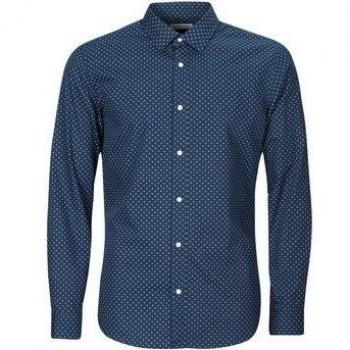 Camisa Jack & Jones Modelo Joe Print Manga Larga Color Azul