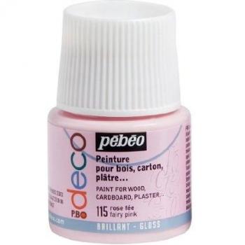 Pintura Acrílica Brillante Pébéo P.BO Déco Rosa Fée 45ml
