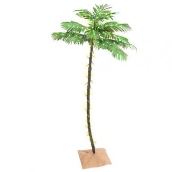 Palma artificial con LED blanco cálido 96 LED 180 cm