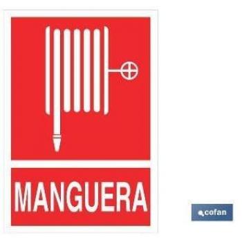 Señal luminiscente 297x210mm. mangueras de compresor