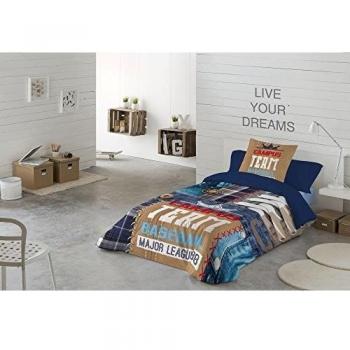 NATURALS Campus Funda nórdica, algodón, Azul/Multicolor, Cama 105