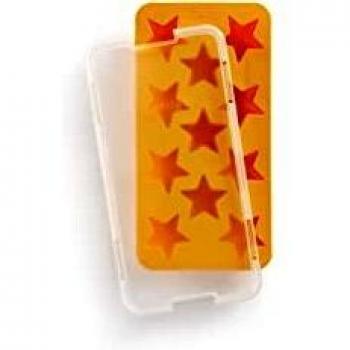 Lékué 0851400A02C150 Cubitera de Caucho, Estrellas,Natural, Amarillo, 11 cavidades