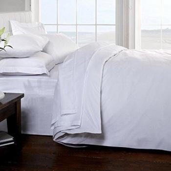 Classic Linens Housewife 2 fundas de almohada de 50 x 75 cm, 100% algodón egipcio, conteo de 200 hilos, color blanco